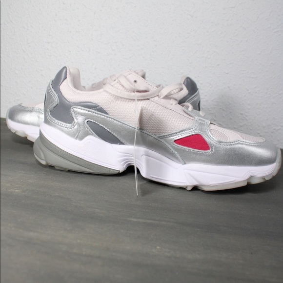 SOLD Adidas Falcon Shoes Light Peach Silver Size 8.5 - Picture 8 of 10